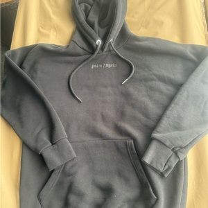 Palm Angels Logo Hoodie All Black Size Medium